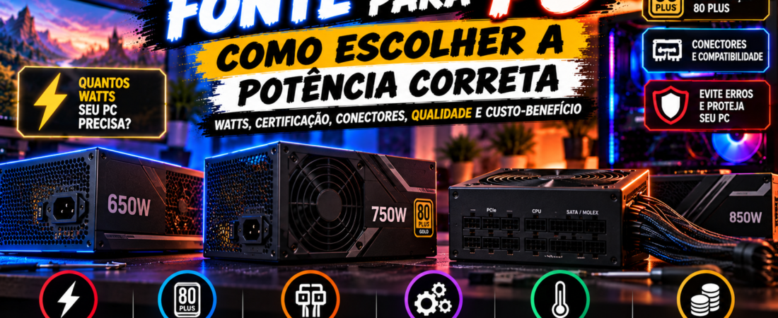 Fonte para PC: Como Escolher a Potência Correta