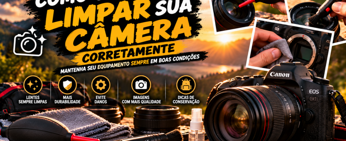 Como Cuidar e Limpar sua Câmera Corretamente