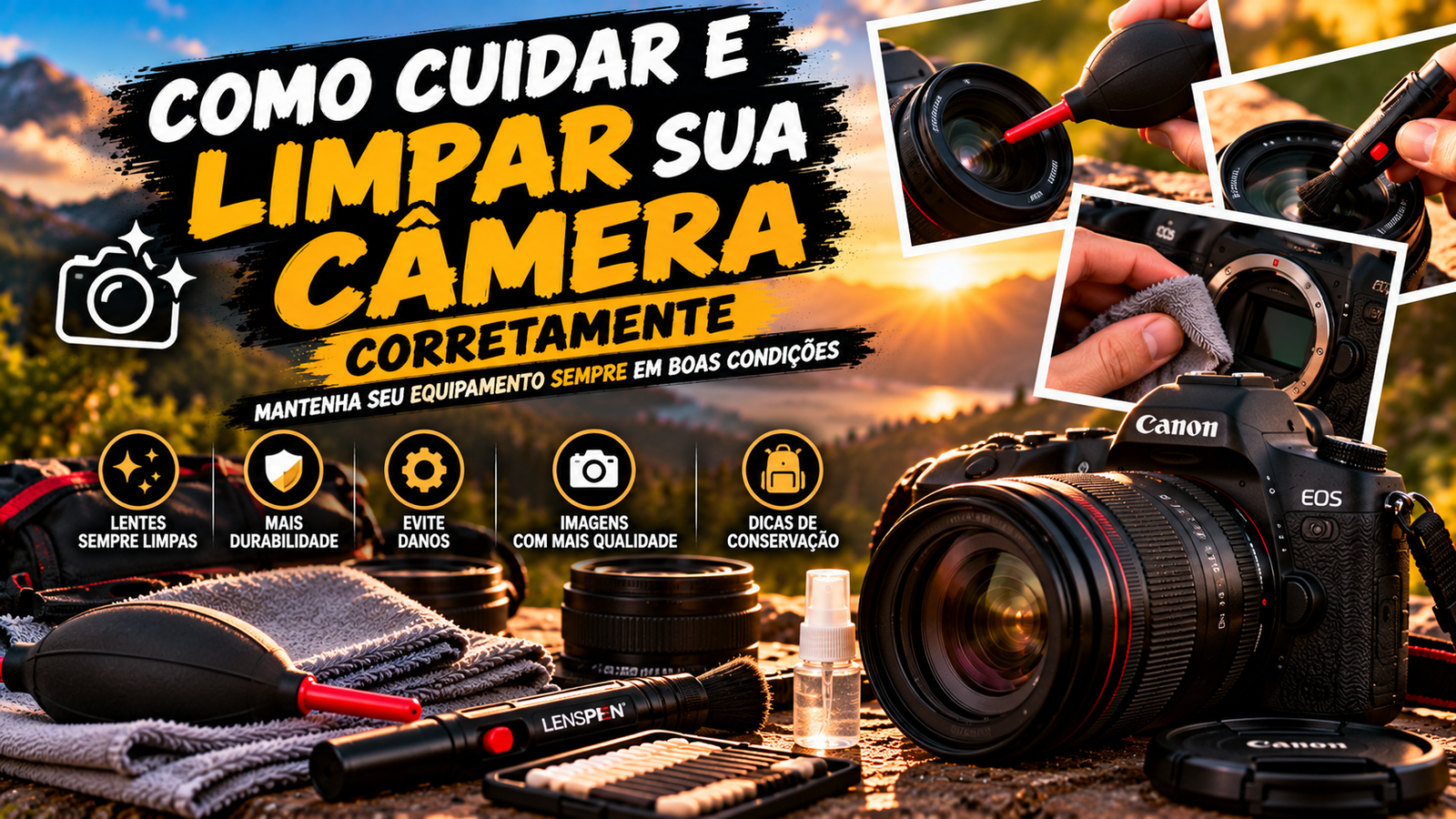 Como Cuidar e Limpar sua Câmera Corretamente