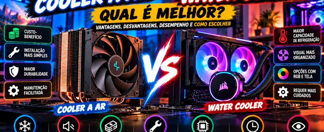 Cooler a Ar ou Water Cooler: Qual é Melhor?