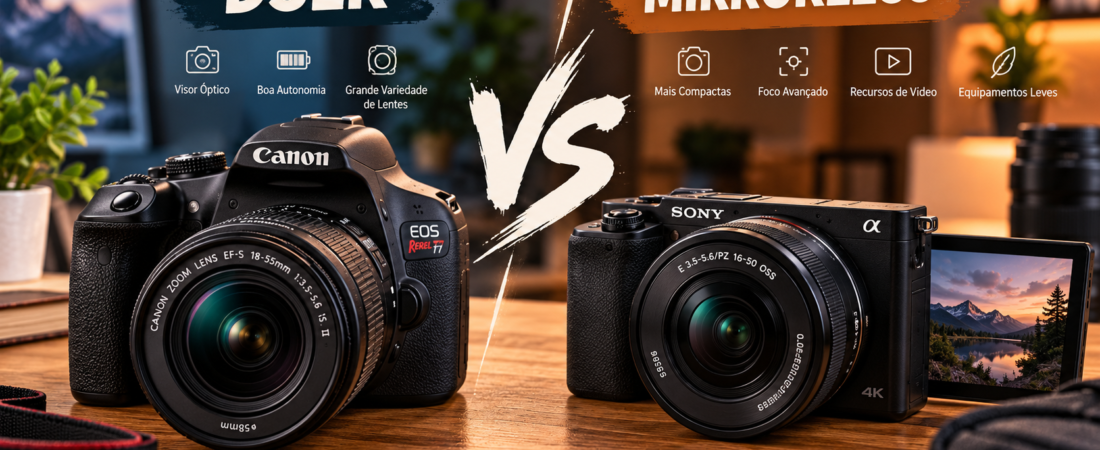 Câmera DSLR ou Mirrorless: Quais São as Diferenças?