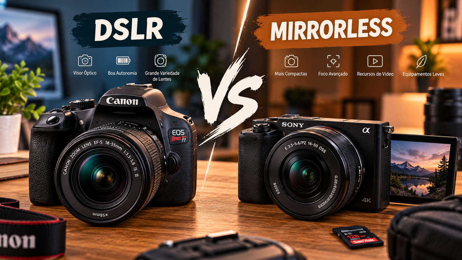 Câmera DSLR ou Mirrorless: Quais São as Diferenças?