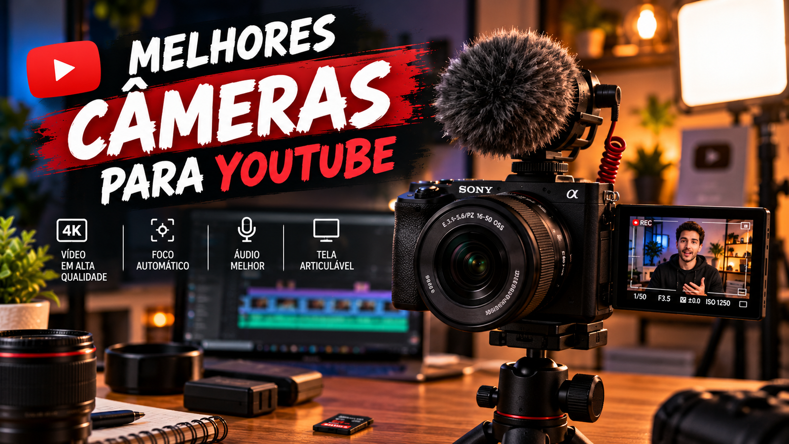 Melhores Câmeras para YouTube em 2026: Como Escolher a Ideal?