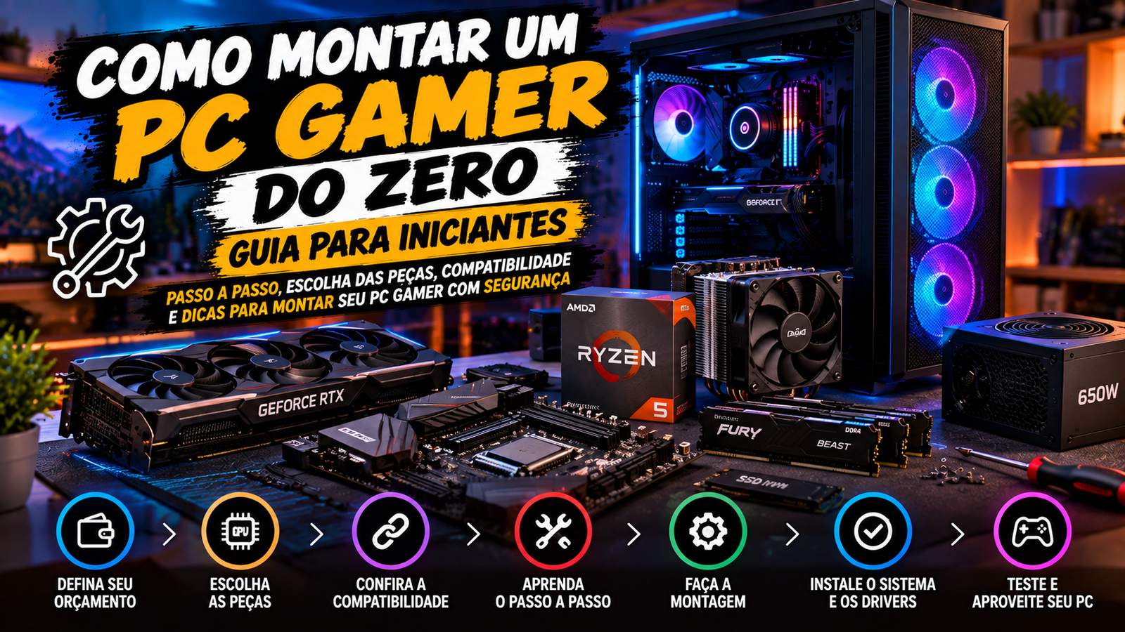 Como Montar um PC Gamer do Zero: Guia para Iniciantes
