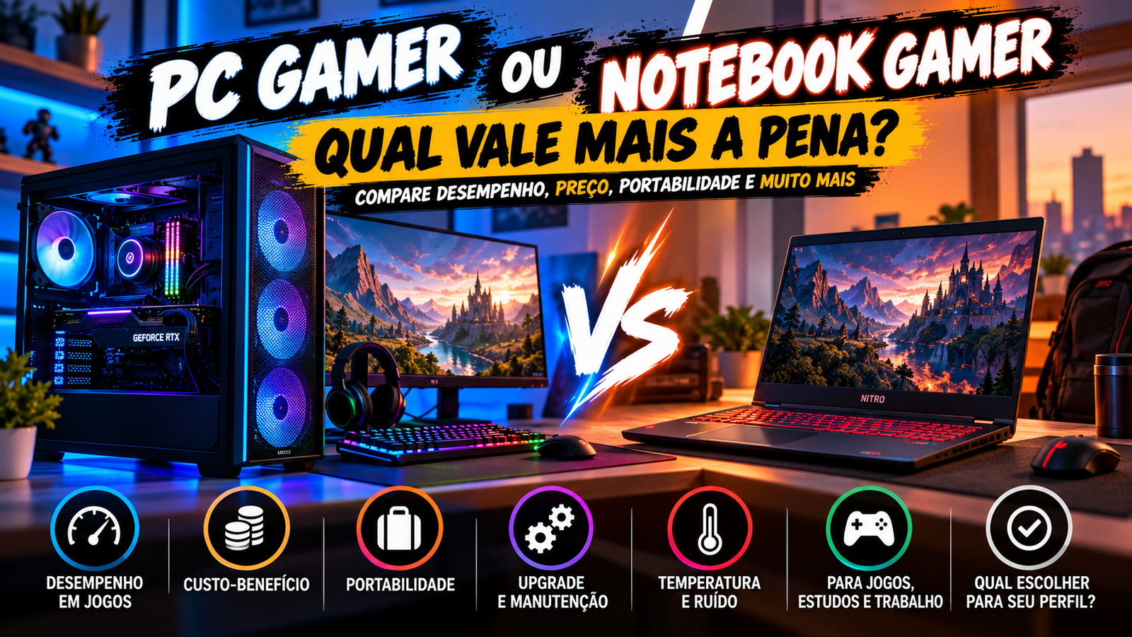 PC Gamer ou Notebook Gamer: Qual Vale Mais a Pena?