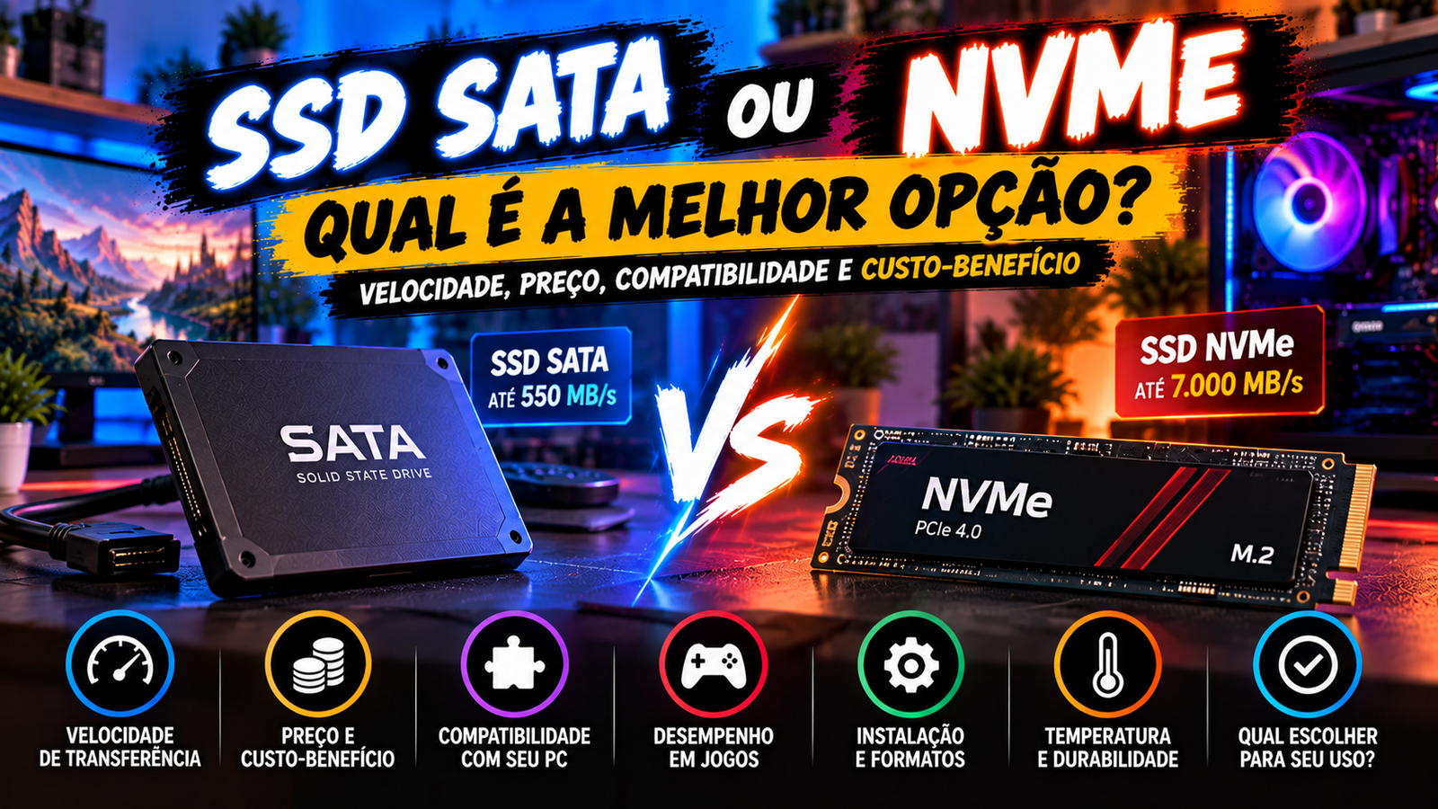 SSD SATA ou NVMe: Qual é a Melhor Opção?